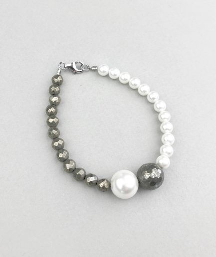 Pearls & Pyrites Bracelet 1